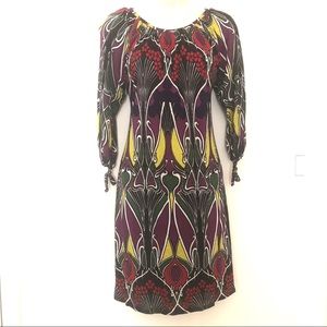 Vintage Art Deco pattern T-Bags open back dress DS